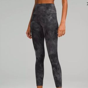 Lululemon Wunder Train HR Tight 25” Diamond Dye Pitch Grey Graphite Grey
